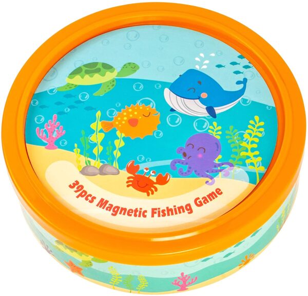 39pcs Fishing Game-Magnetic Fishing Puzzles- Sea Creatures Kids